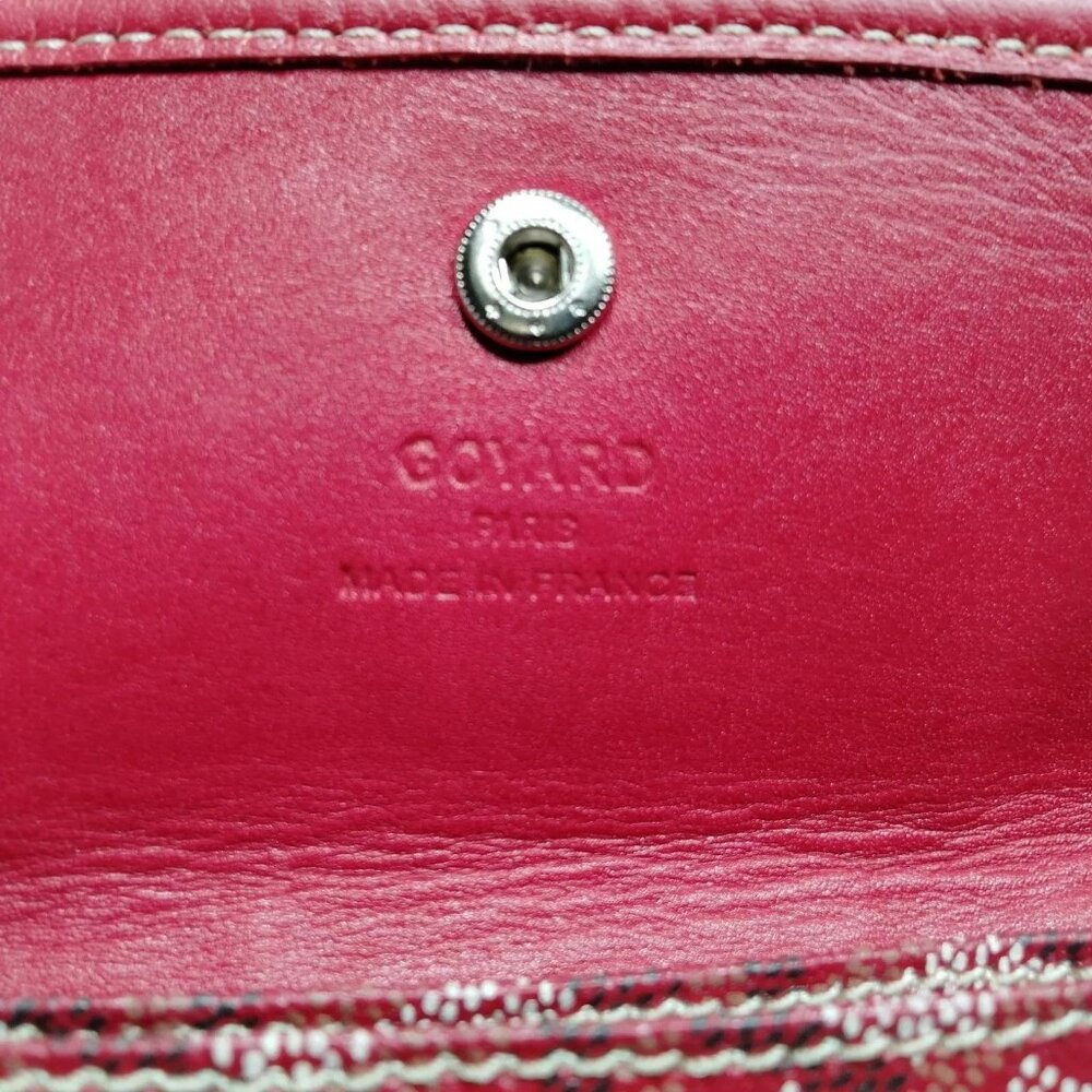 3871154AQ (S6) Goyard Tote Bag Red Coated Canvas - Picture 8 of 9